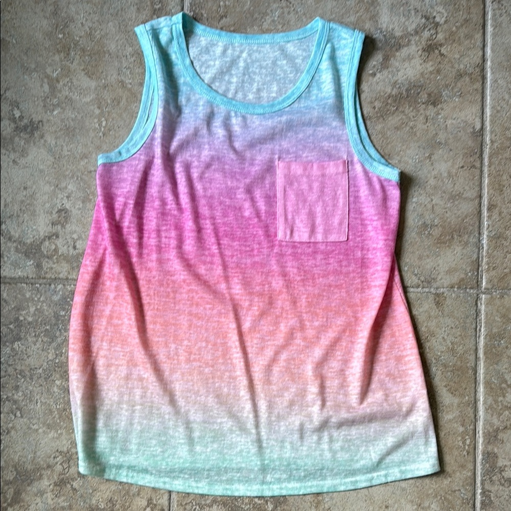 Vibrant Gradient Sleeveless Blouse